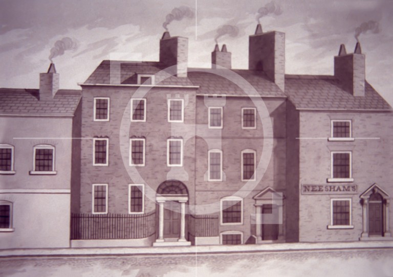 Buildings in Hanover Street, c1828